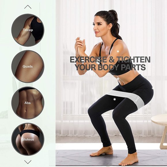 ihuan Resistance Bands for Legs and Butt, 3 Levels Exercise Band - Picture 4 of 6